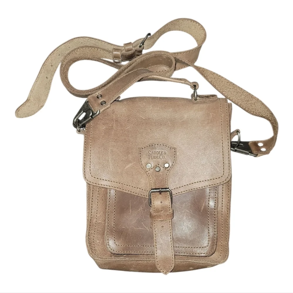 Leather Crossbody Messenger Bag